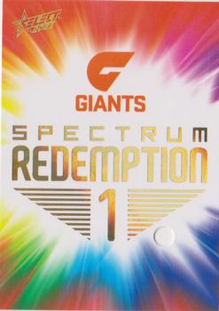 2023 Select AFL Footy Stars - Spectrum Redemption #SRGI1 Giants 1 Front
